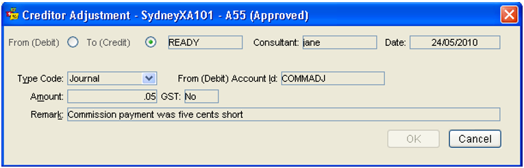 Creditor Adjustment – Tres Technologies