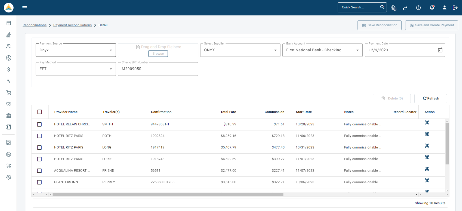 Commission Pay Reconciliation – Tres Technologies