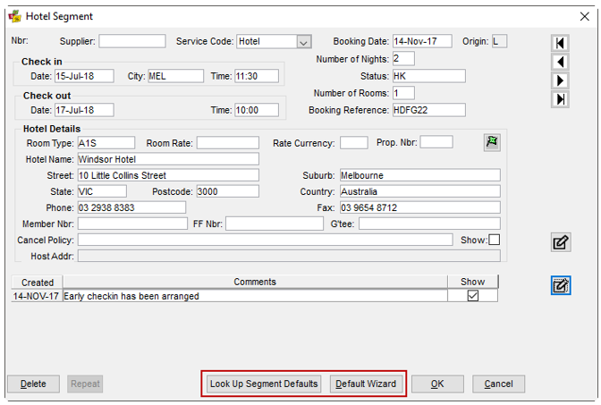 Segment Defaults – Tres Technologies